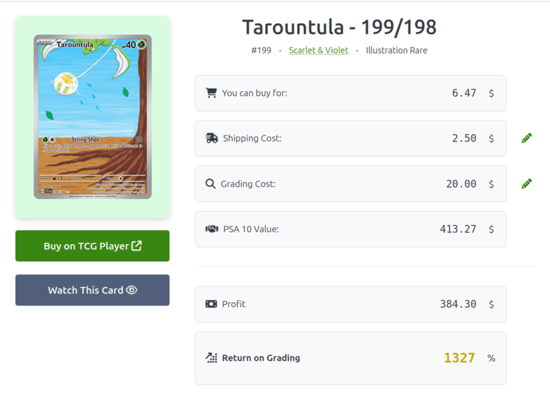 Tarountula SV1 PSA 10